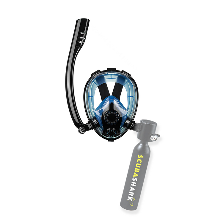 Masque de plongée sous-marine Snorkeling Full Face Équipement de plongée  sous-marine Snorkel Swimming Masques Oxygen Cylinde